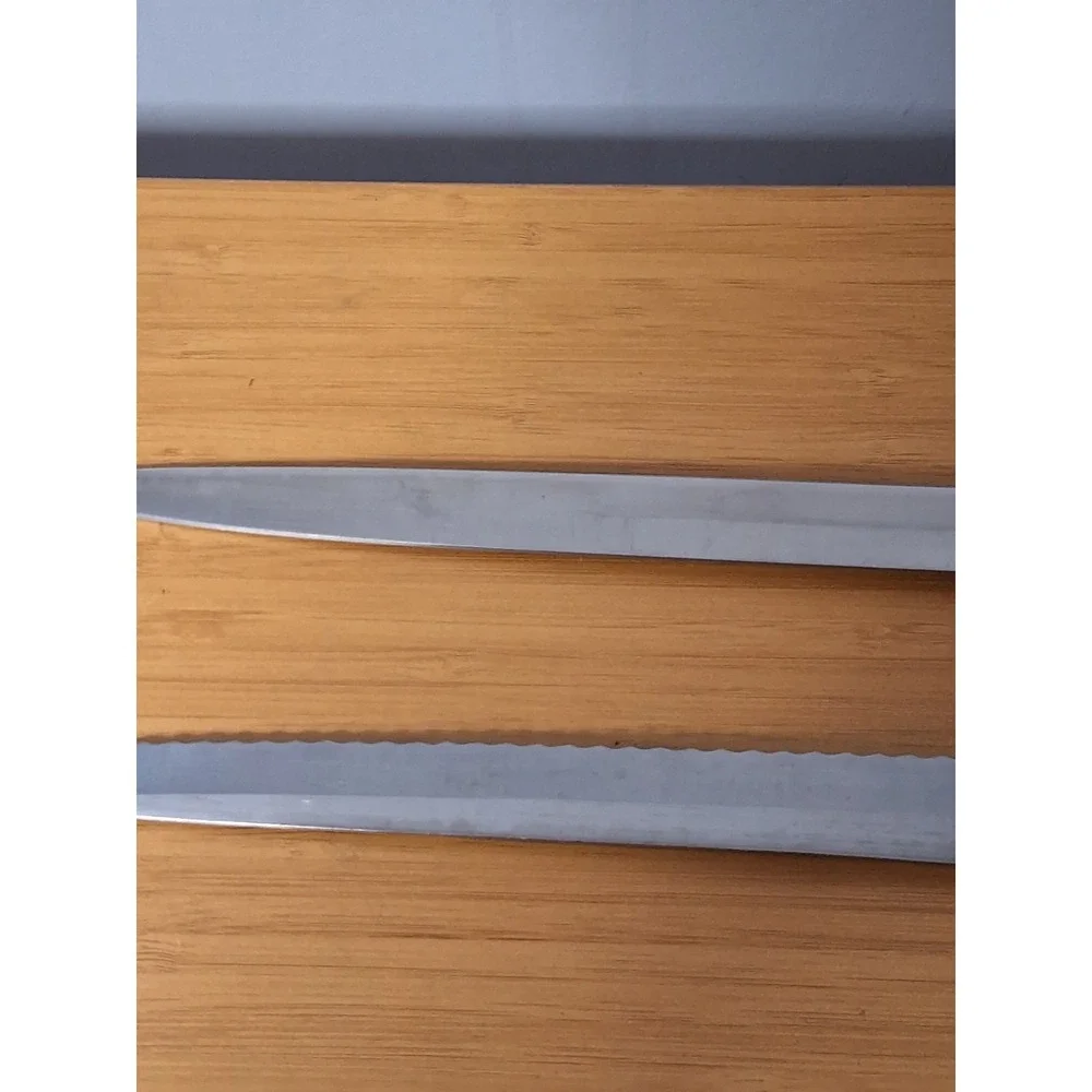 Vintage‎ Pair Of Wooden Handle Knives. Mighty Oak By Imperial & Lifetime Cutlery